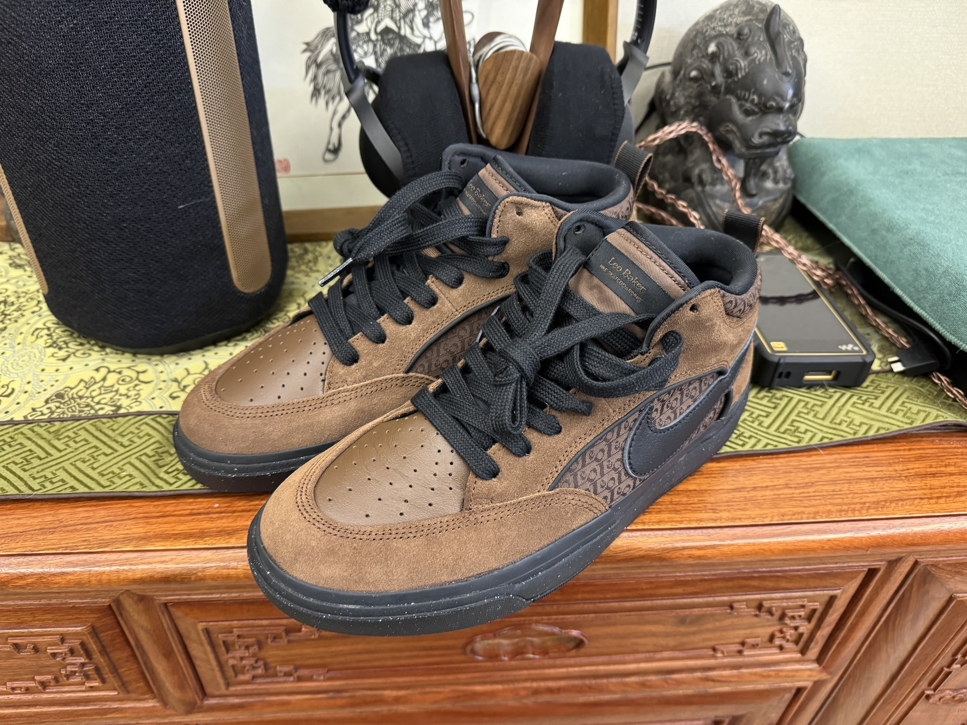 custom review-Nike SB React Leo 'Cacao Wow' Low Топ Скейтборд Кроссовки Унисекс Коричневый