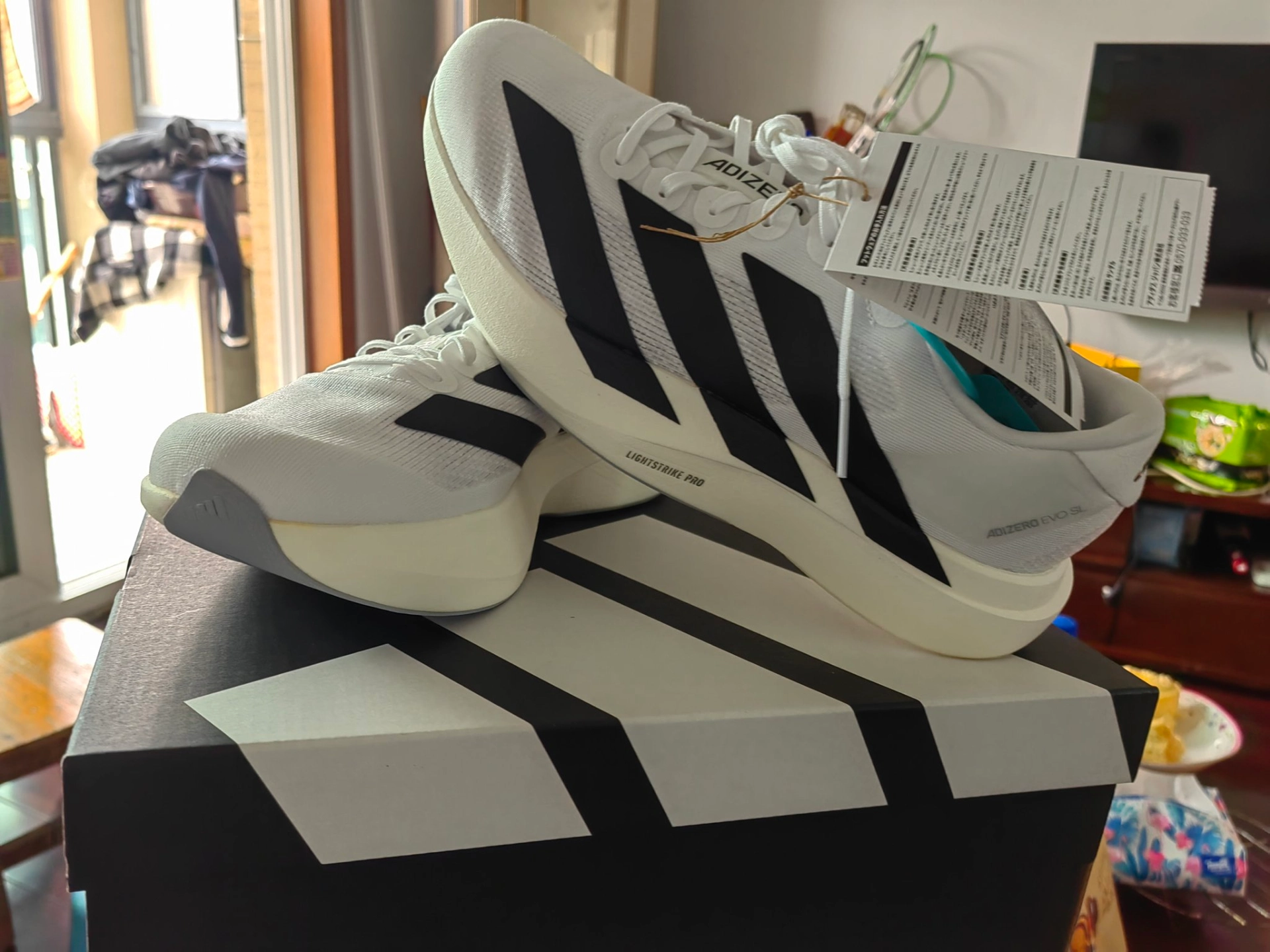 custom review-Adidas Adizero Evo SL Амортизация Износостойкие Низкие Кроссовки для Бега Мужские Белый Черный