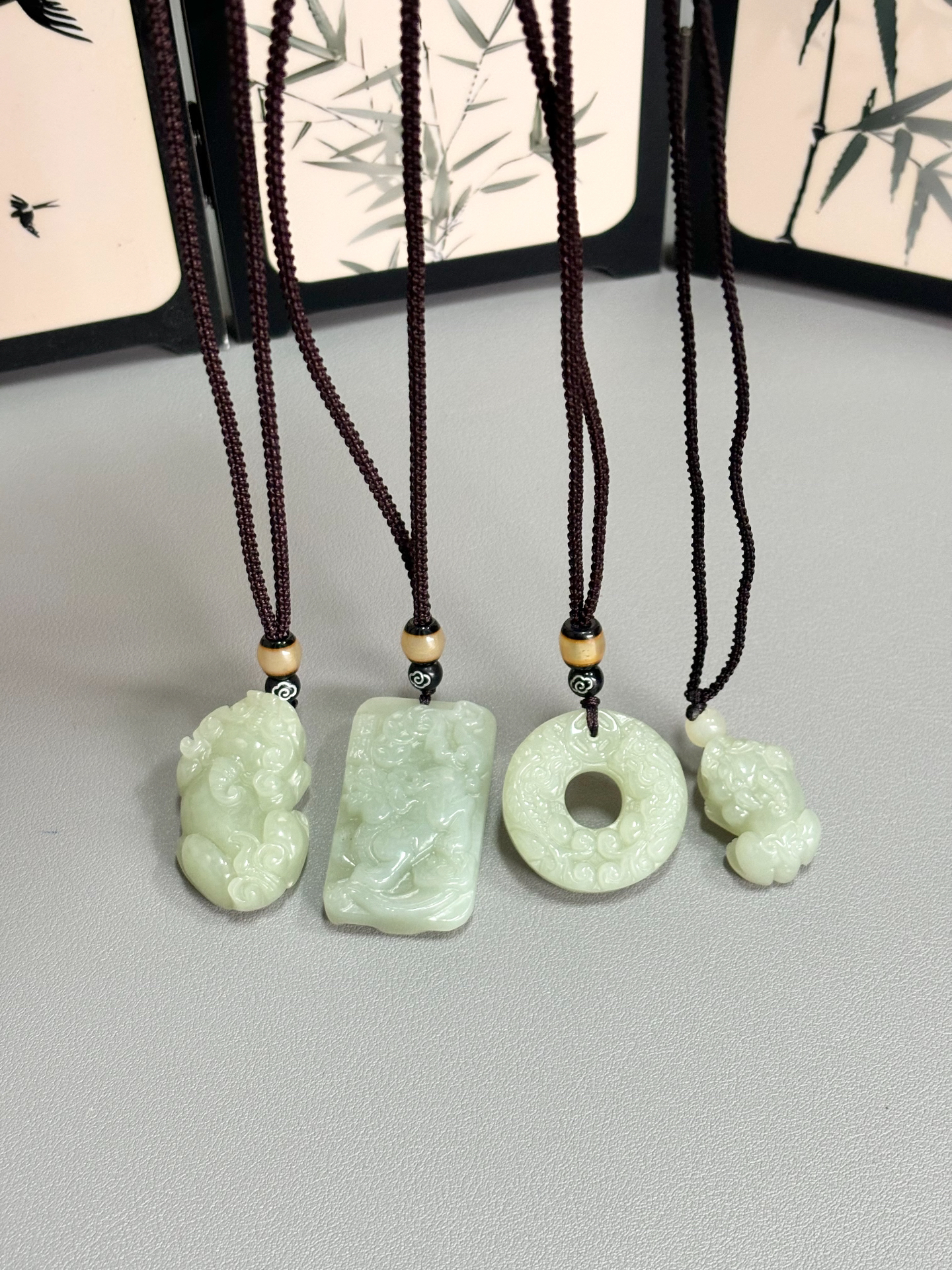 新中式和田玉男生项链合集