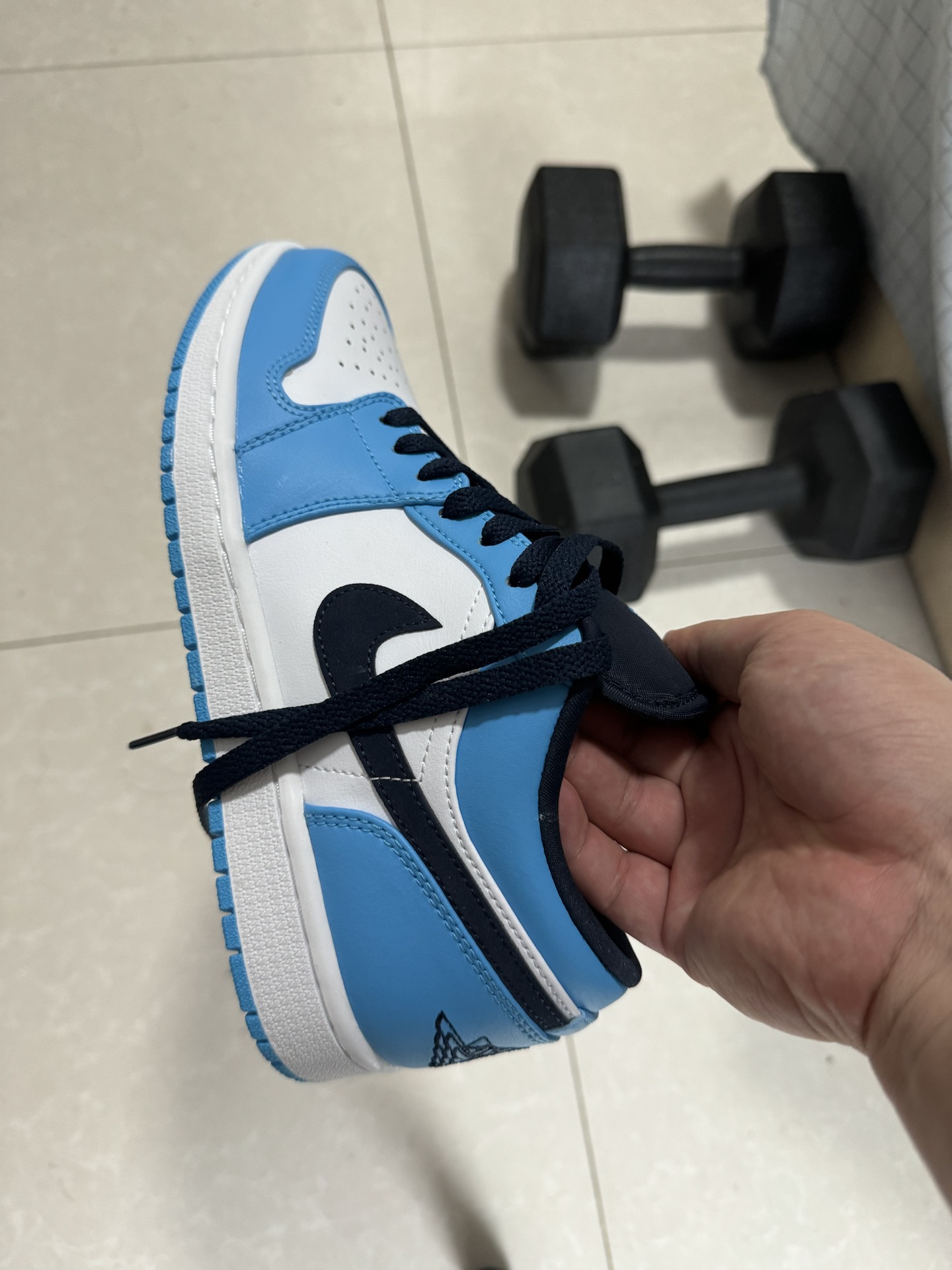 custom review-Jordan Air Jordan 1 Low 'UNC' Low Топ Винтажные баскетбольные кроссовки Мужской Каролина Синий