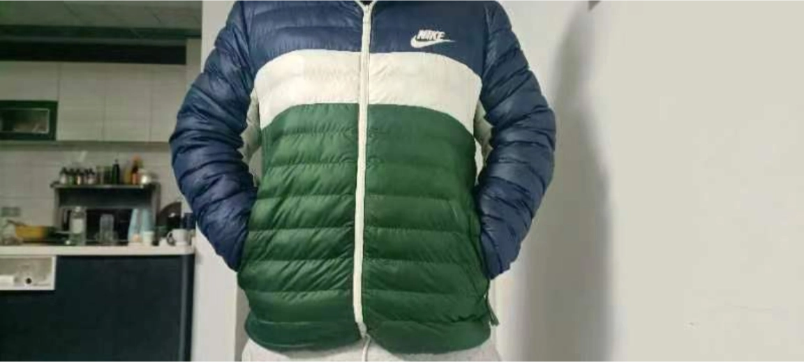 custom review-Nike Синий Зеленый Многоцветный Мужской Пуховик