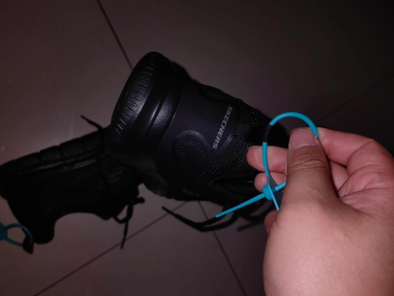 custom review-Skechers TRACK Low Топ Повседневная обувь Мужская Черная