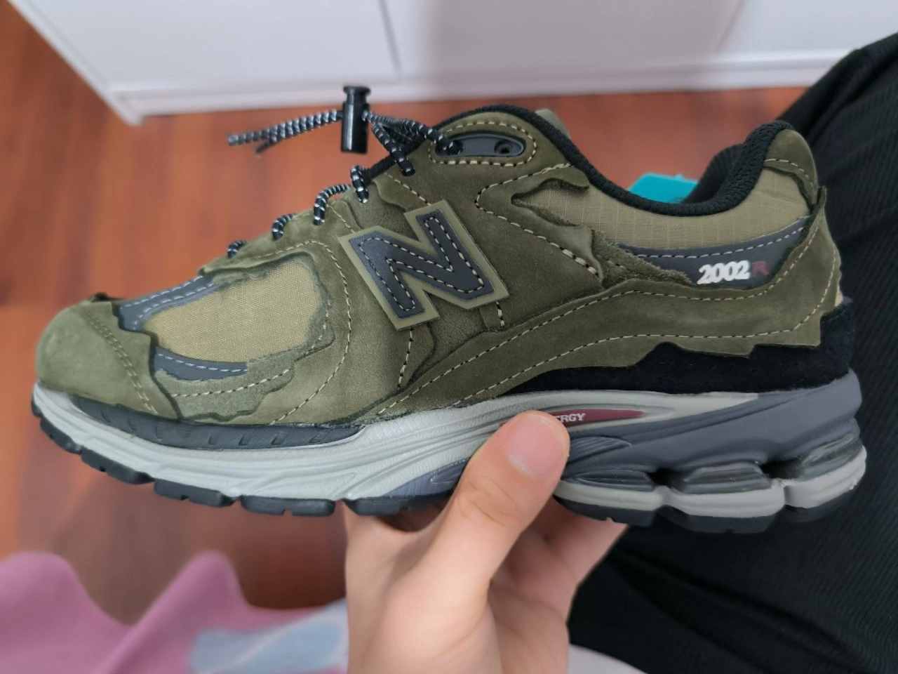 custom review-New Balance NB 2002R Устойчивый к истиранию Низкий Топ Повседневная Городская Коммутерская Беговая Обувь Унисекс Армейский Зеленый