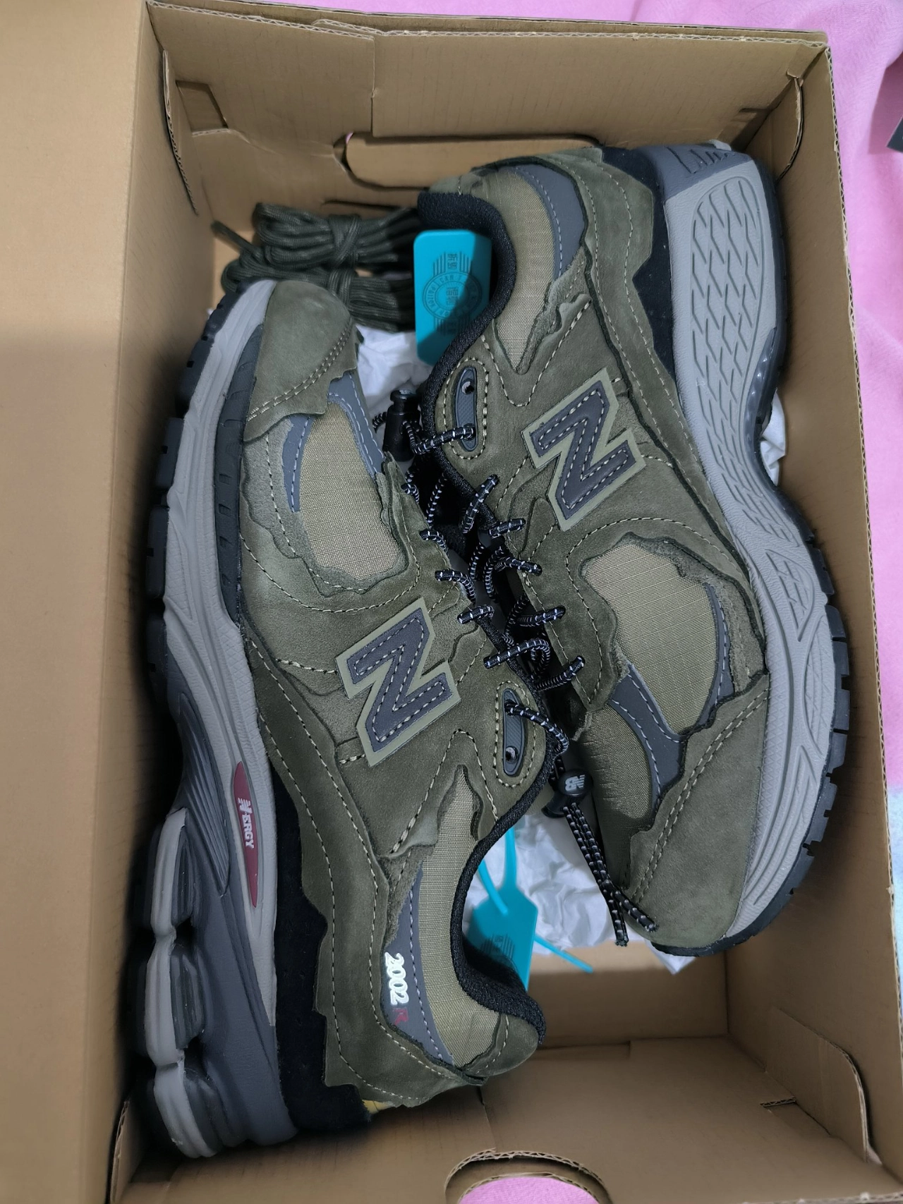 custom review-New Balance NB 2002R Устойчивый к истиранию Низкий Топ Повседневная Городская Коммутерская Беговая Обувь Унисекс Армейский Зеленый