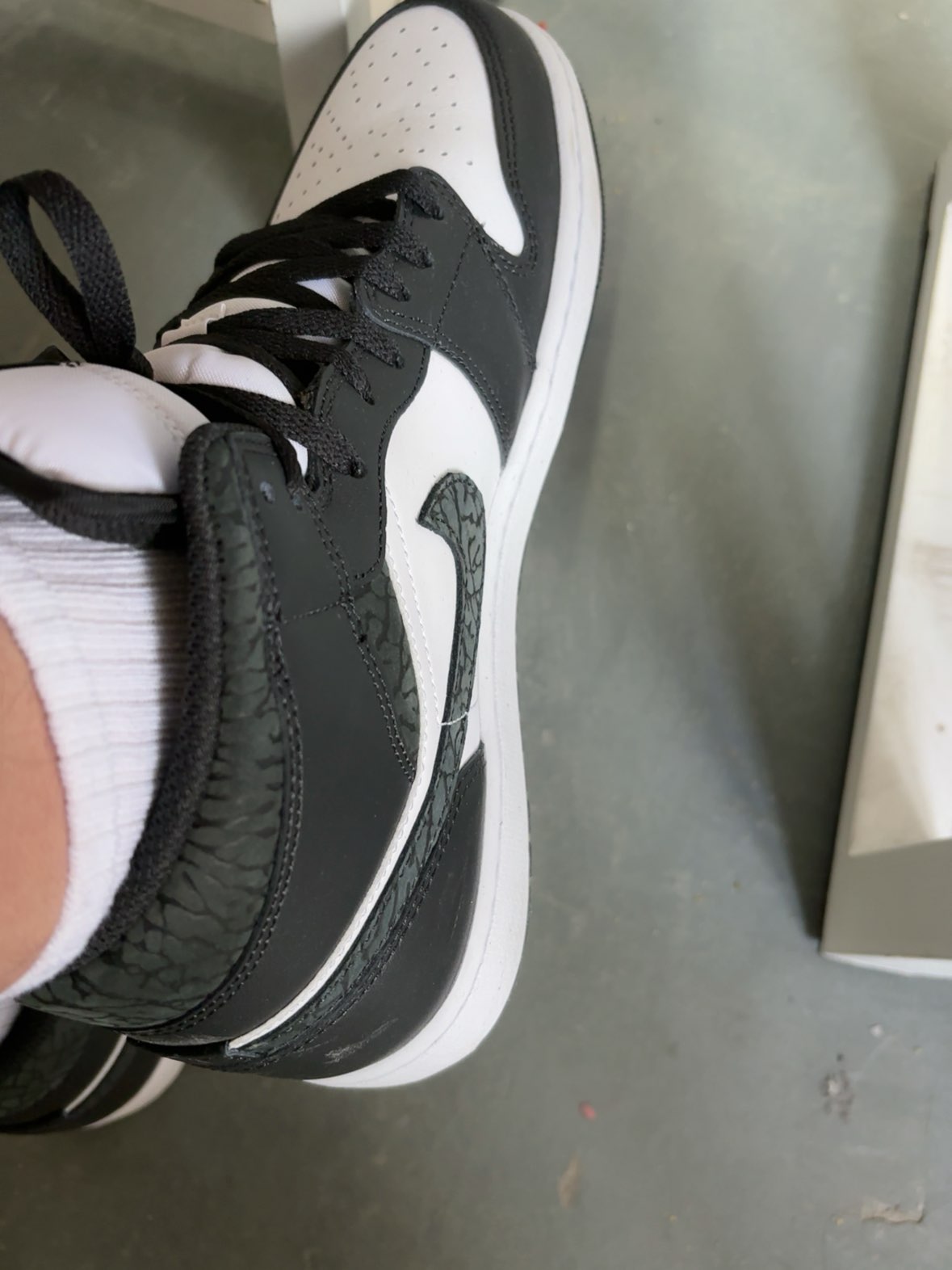 custom review-Jordan Air Jordan 1 MID SE 'Панда Слон' MID Топ Винтажные баскетбольные кроссовки Мужской Черный белый