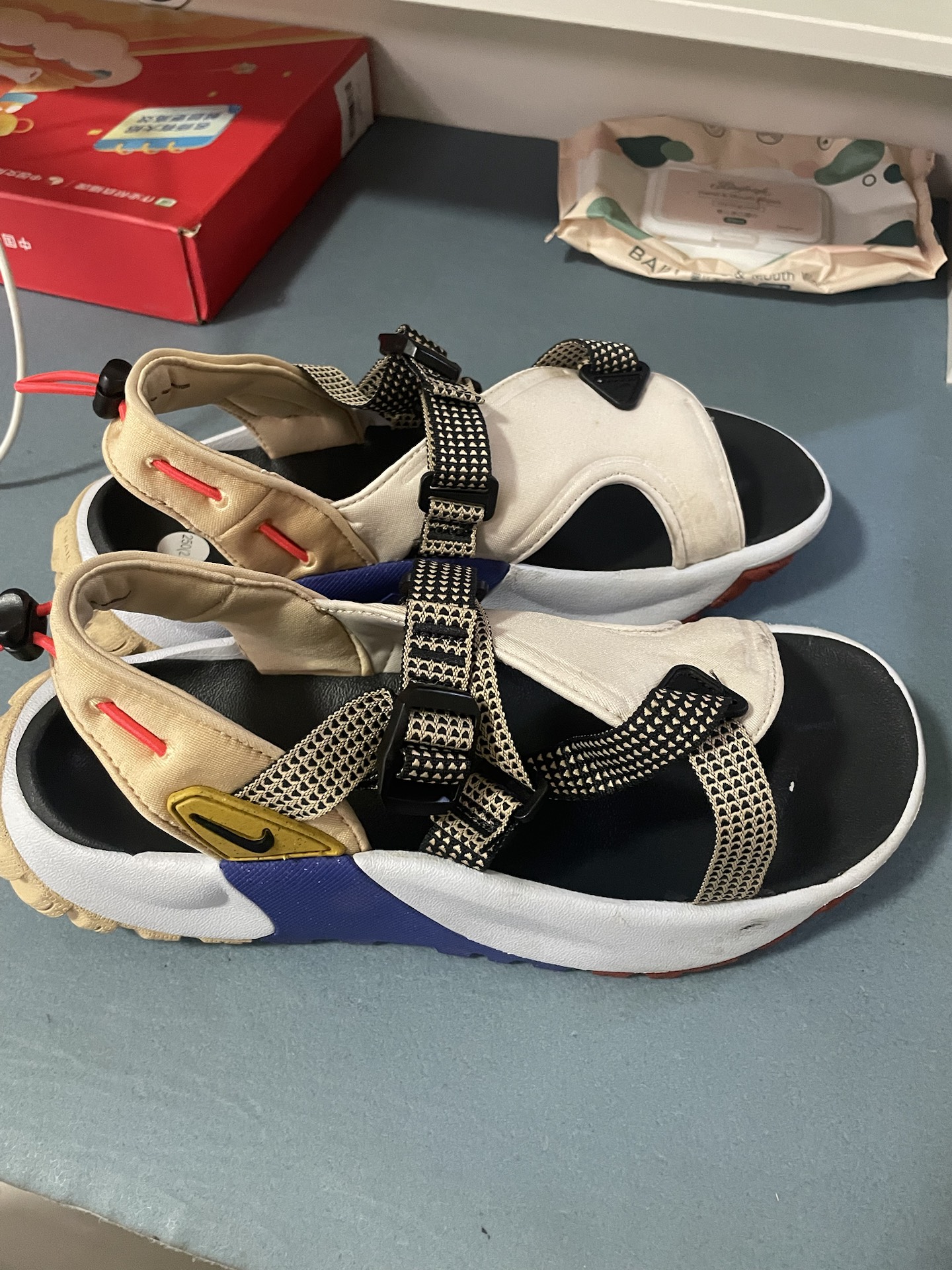 custom review-Nike Oneonta Сандалии Пляжные сандалии Женские Коричнево-синие