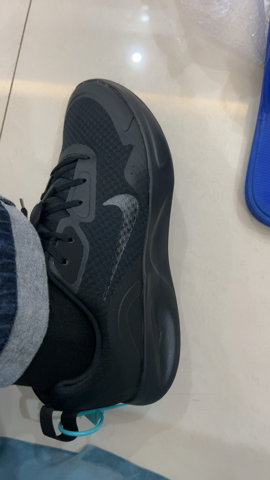 custom review-Nike Wearallday Устойчивый к истиранию Дышащий Низкий Топ Повседневная Городская Коммутерская Беговая Обувь Мужская Чисто Черный