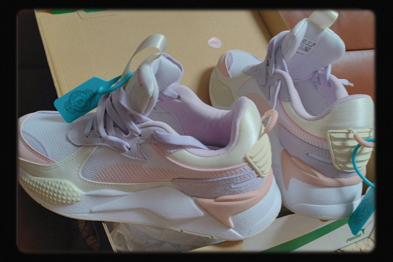 custom review-PUMA RS X Конфетный цвет Низкий Топ Casual Женский Белый Розовый Фиолетовый