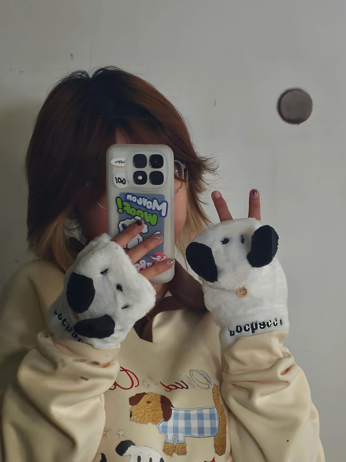 custom review-Санрио Pacha Dogs Полиэстеровый трикотаж Перчатки Женские