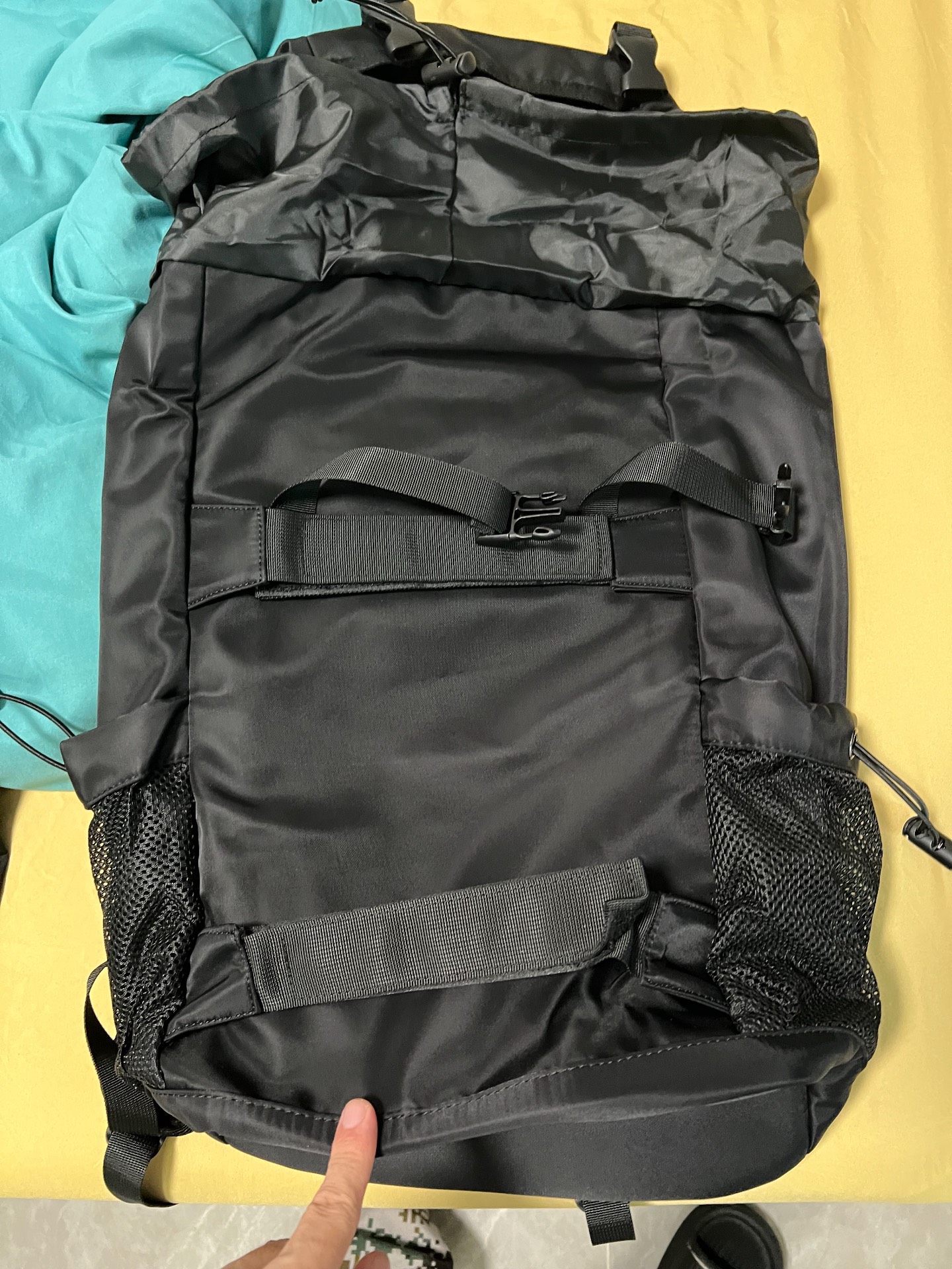 custom review-QING QI ZHE Ткань Путешественная Сумка Сумка для Ноутбука Рюкзак Стандартный Мужской Черный