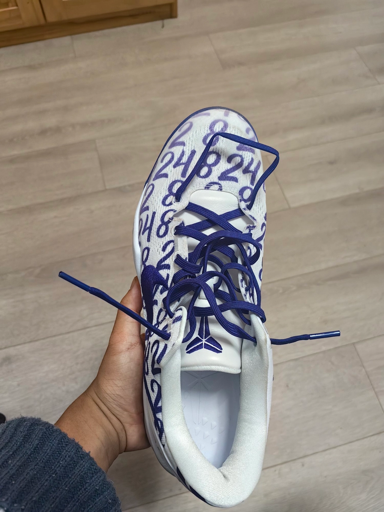 custom review-Nike Kobe 8 Low Топ Баскетбольные кроссовки Унисекс Белый Фиолетовый