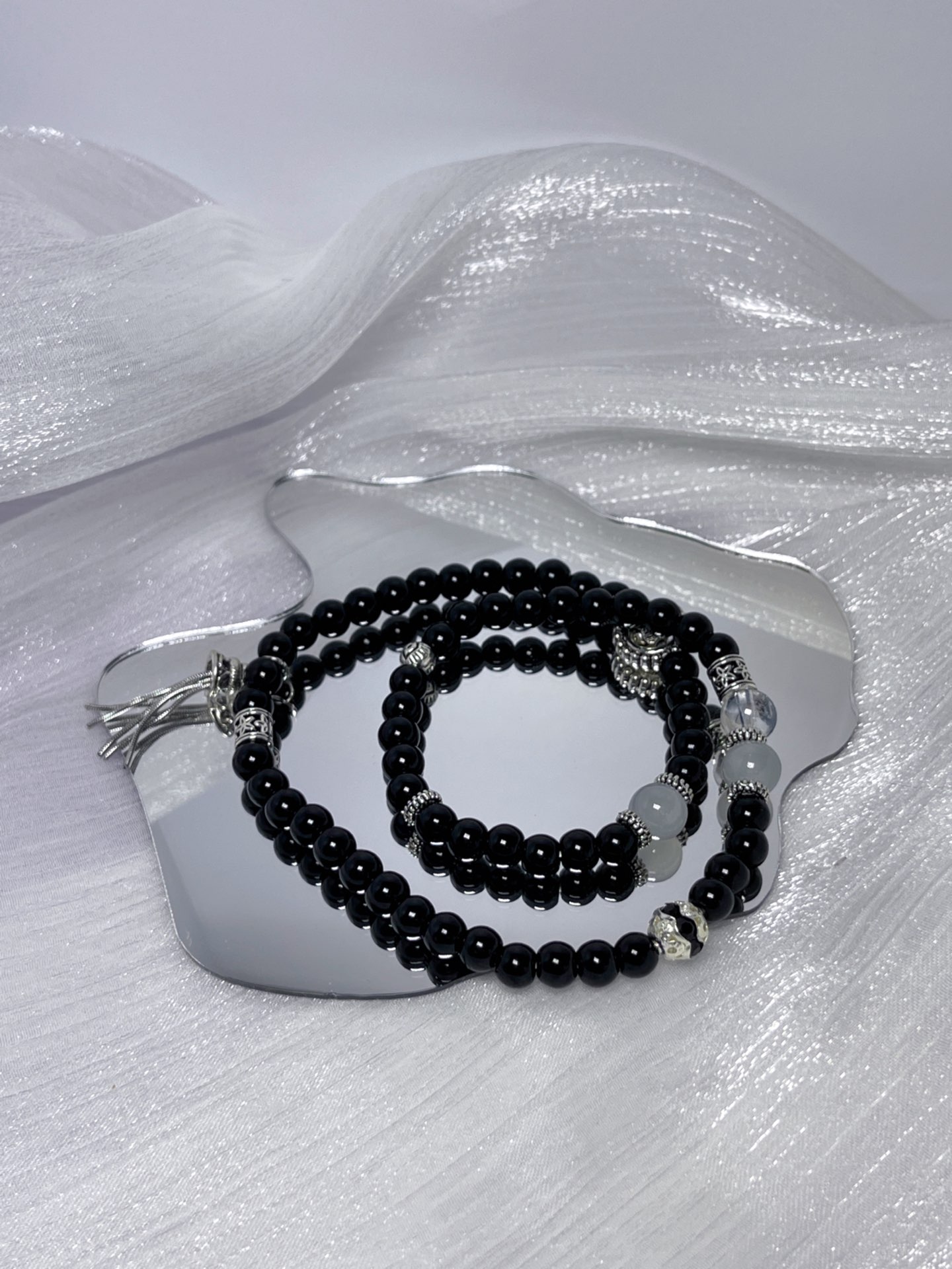 男女都可戴的黑玛瑙转运珠