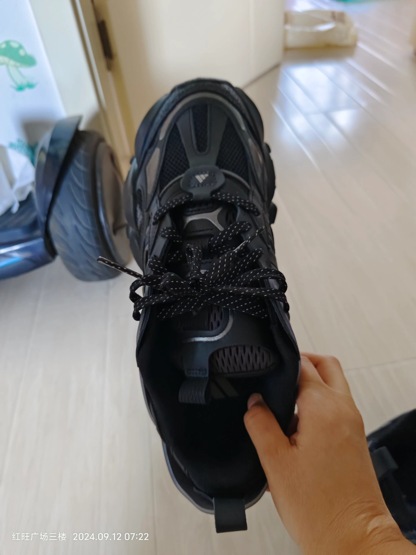 custom review-Adidas Xlg Runner Deluxe 'Black Grey'