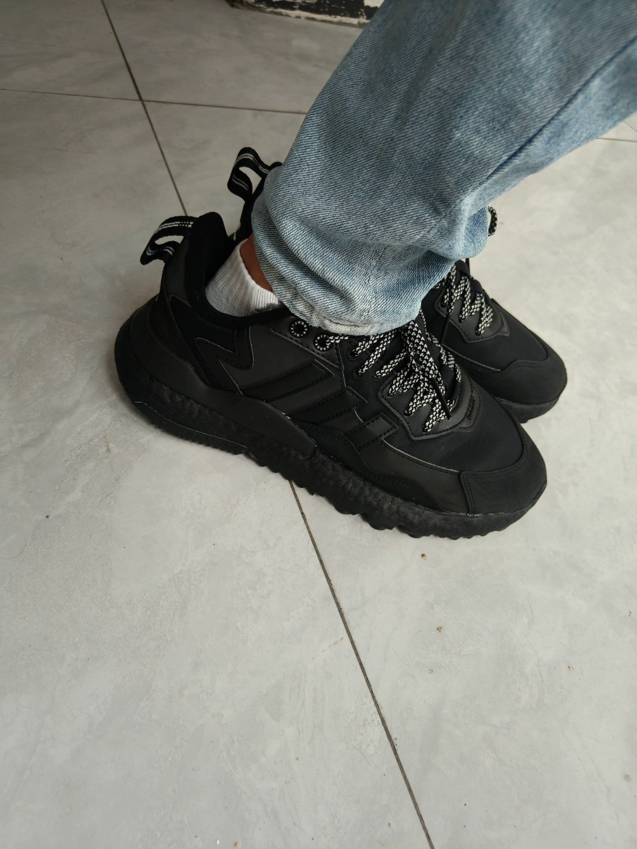 custom review-Adidas Originals Nite Jogger WINTERIZED Низкий Топ Casual Унисекс Черный