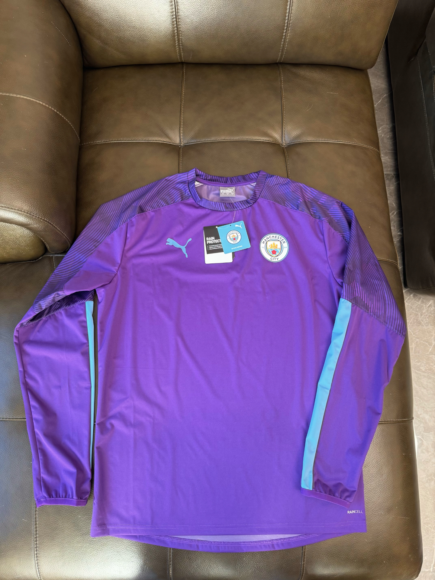 曼城更衣室球员版 鲨鱼皮训练服 挡风防水