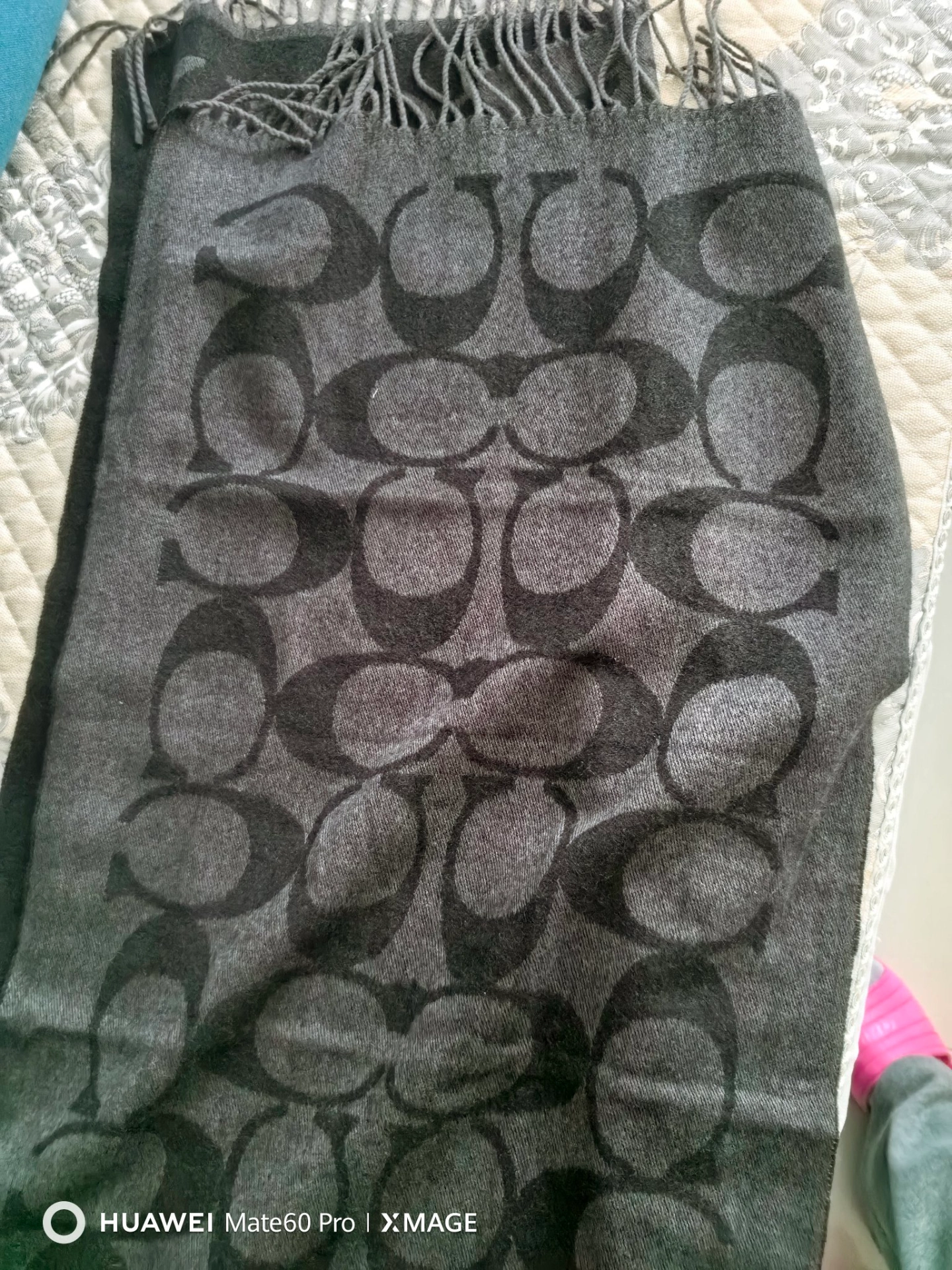 custom review-COACH Шарфы из овечьей шерсти вязаные Унисекс Черный