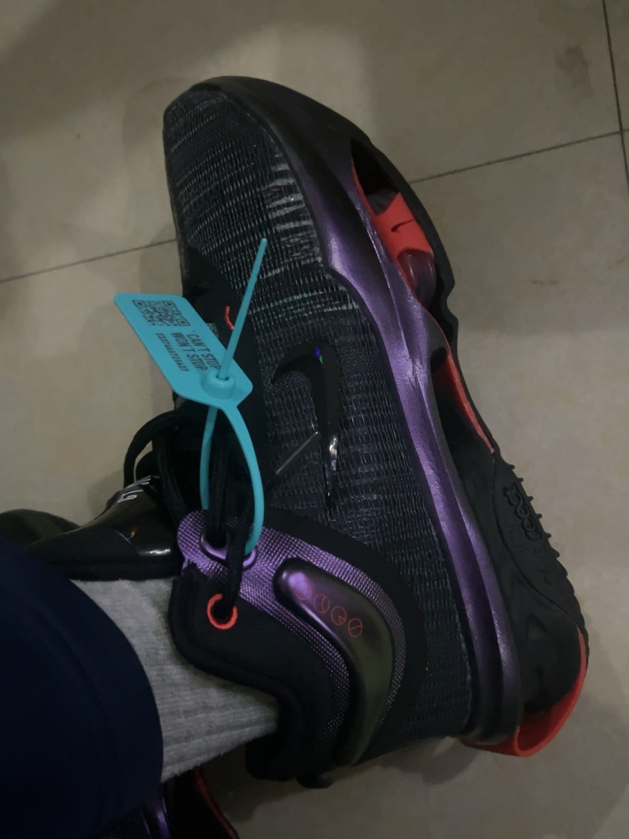 custom review-Nike Air Zoom г.T. Jump 2 EP Low Топ Баскетбольные кроссовки Мужской Черный Фиолетовый Азиатская Версия