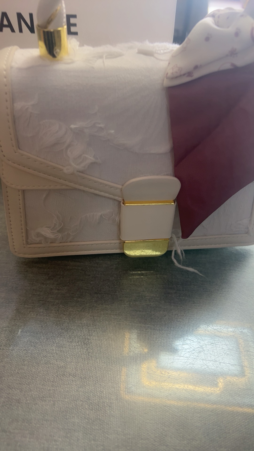 custom review-MACKJANICE Полиуретан Синтетическая кожа Сумка через плечо Сумка Маленькая Женская Белая