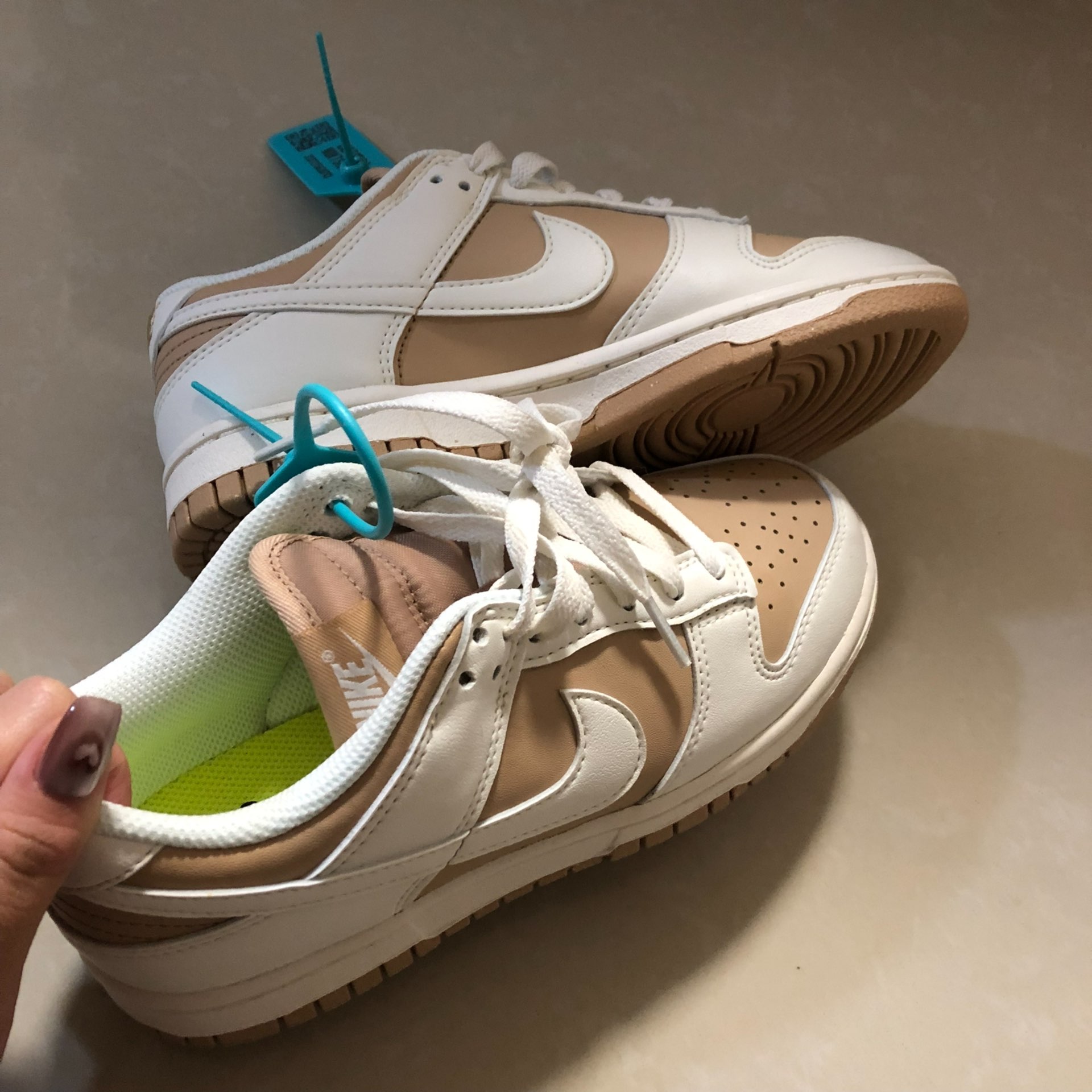 custom review-Nike Dunk Next Nature 'Конопля' Низкие Кроссовки для скейтбординга Женские Бежевые