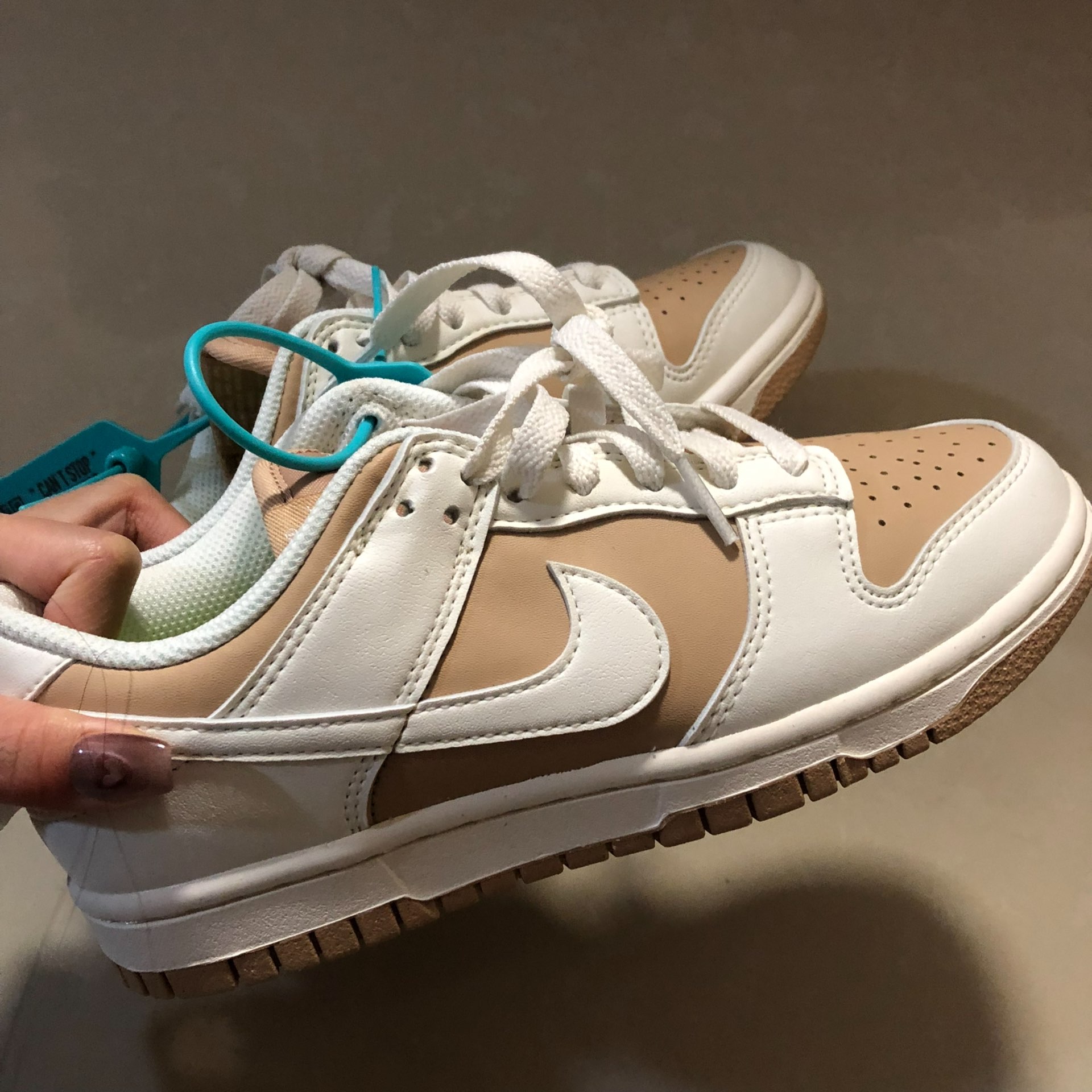 custom review-Nike Dunk Next Nature 'Конопля' Низкие Кроссовки для скейтбординга Женские Бежевые