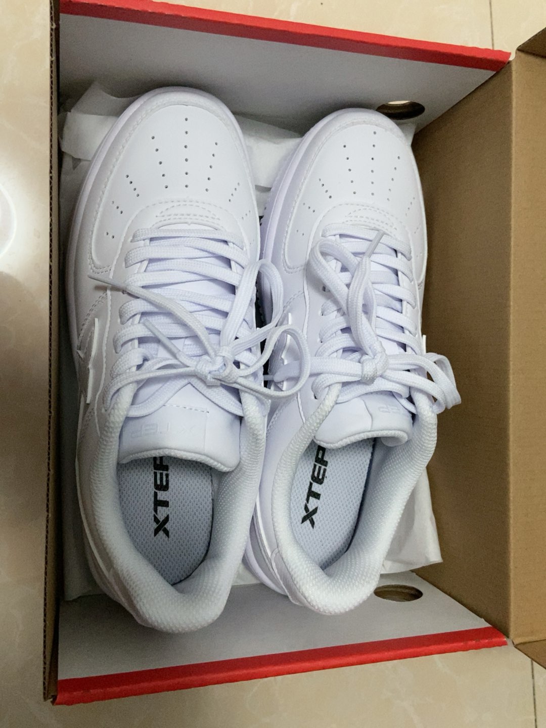 custom review-XTEP Slip-resistant Abrasion-resistant Low-top Скейтборд Кроссовки Женские Белые