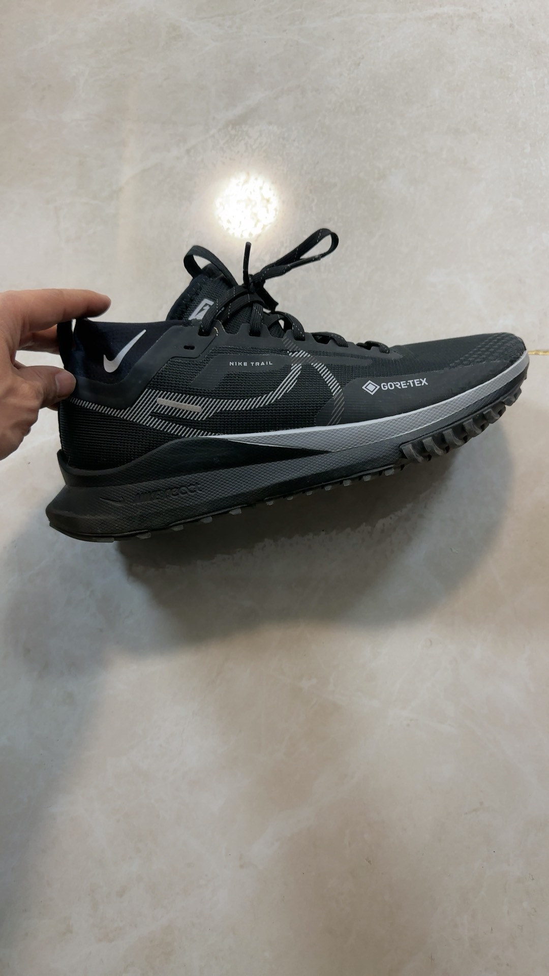 custom review-Nike React Pegasus Trail 4 Gore Tex Black Wolf Grey