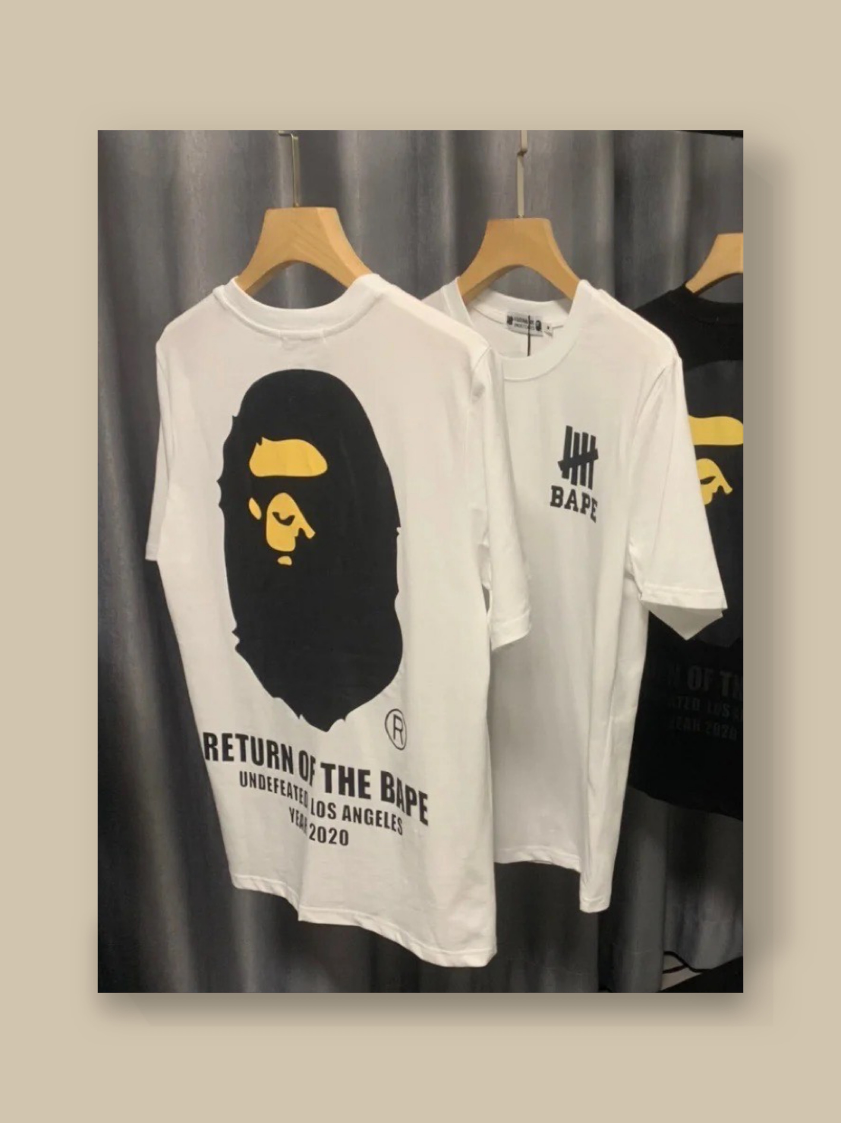 bape联名五条杠短袖