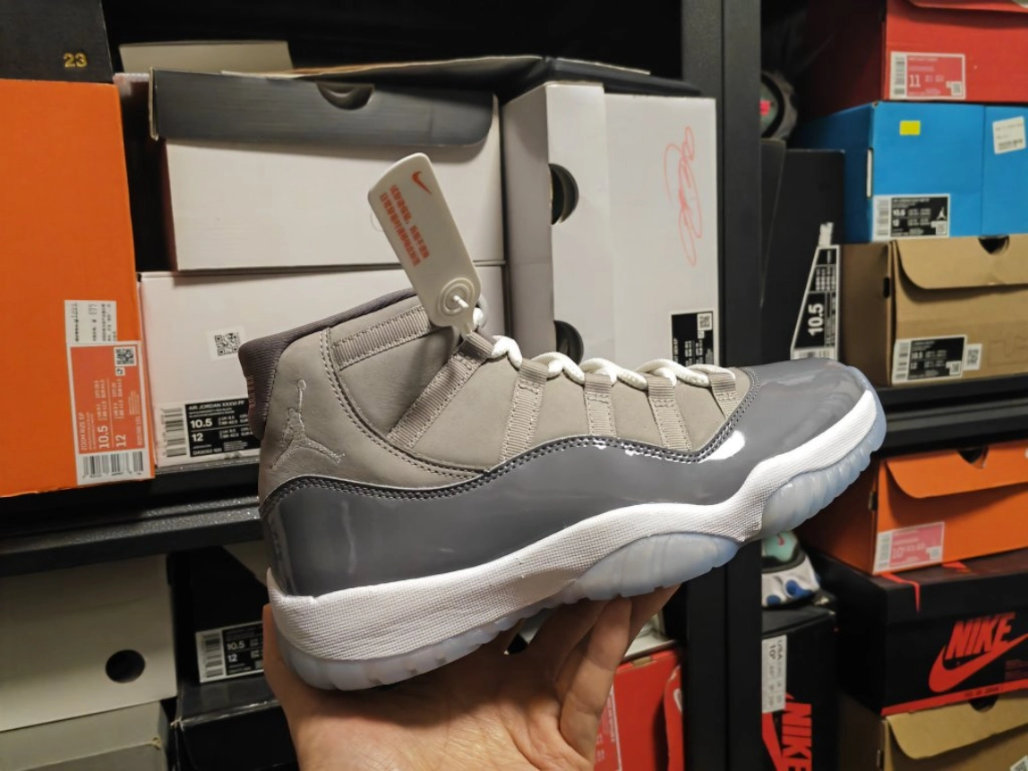 aj11酷灰鞋盒钢印在哪图片