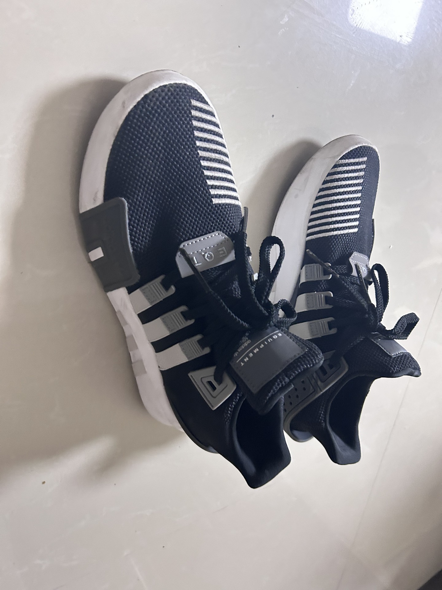 custom review-Adidas Originals Eqt Bask Adv Slip Resistant Abrasion Resistant MID Топ Повседневная обувь Унисекс Черный белый