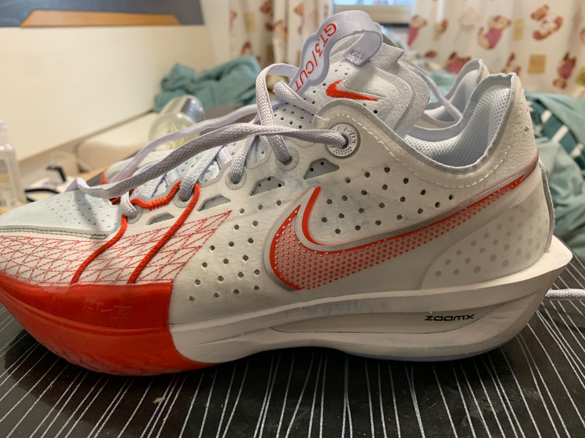 custom review-Nike Air Zoom G.T. Cut 3 Low Топ Баскетбольные кроссовки Унисекс Белый Красный Азиатская версия