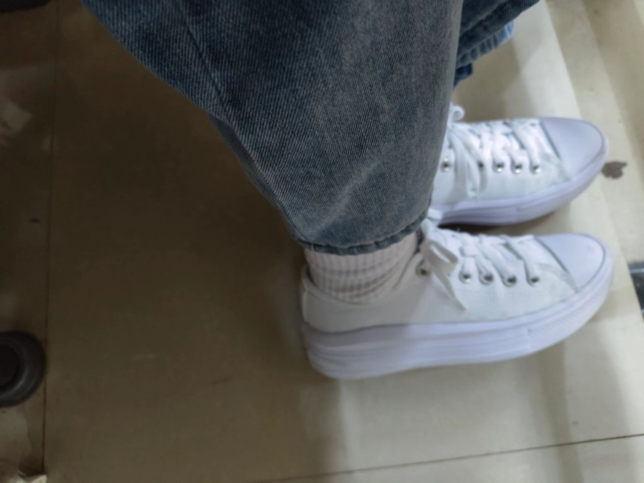 custom review-Конверс All Star Move CHUCK TAYLOR Устойчивые к истиранию Низкие Кеды Женские Белые