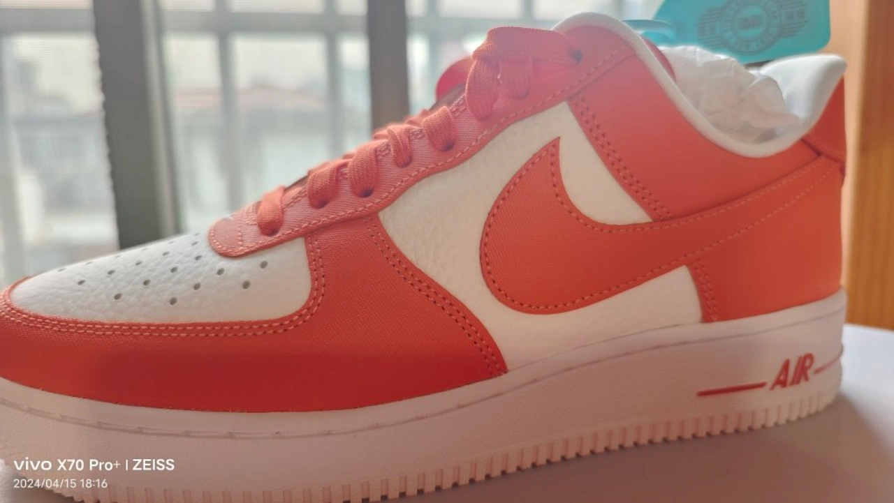custom review-Nike Air Force 1 Low 'Orange Sport Canvas' Низкий топ Скейтбординг Мужской Оранжевый Белый