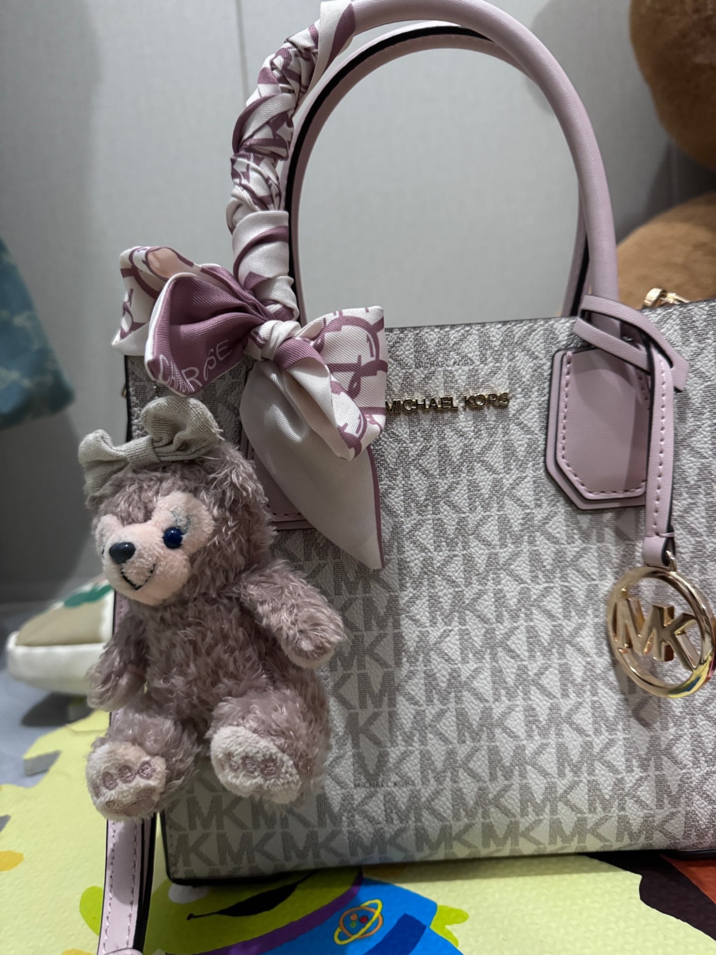 custom review-MICHAEL KORS Mercer Кожа Аккордеонная Сумка Сумка через плечо Сумка среднего размера Женская Вишневый цветок Розовый