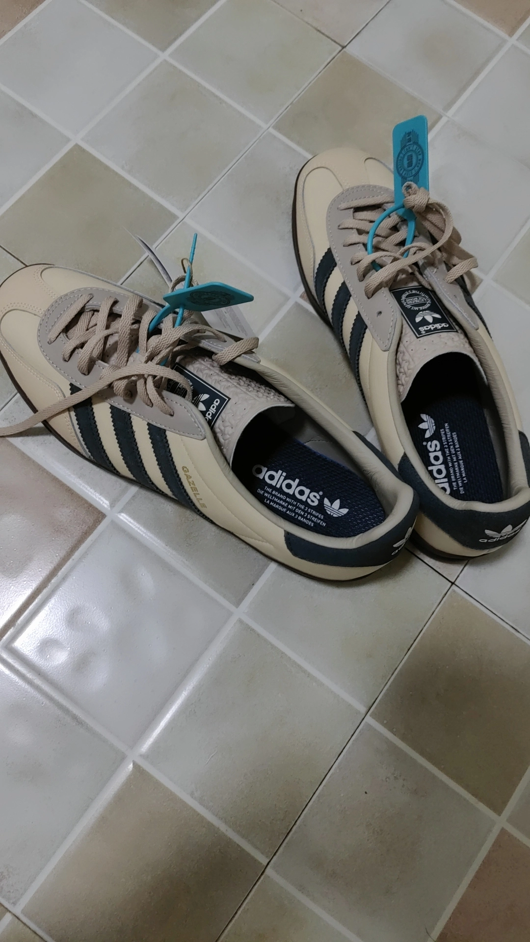 custom review-Adidas Originals Gazelle Abrasion Resistant Низкие Кроссовки для скейтбординга Унисекс Бежево-зеленый