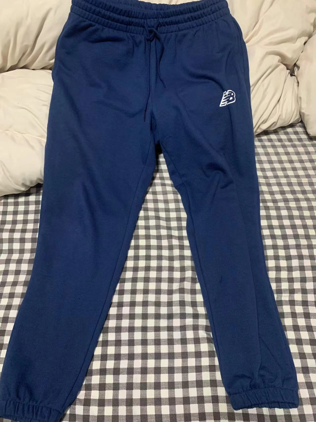 custom review-New Balance совместный бренд Sport Seasonal Вязаные тренировочные брюки Мужские Морской синий