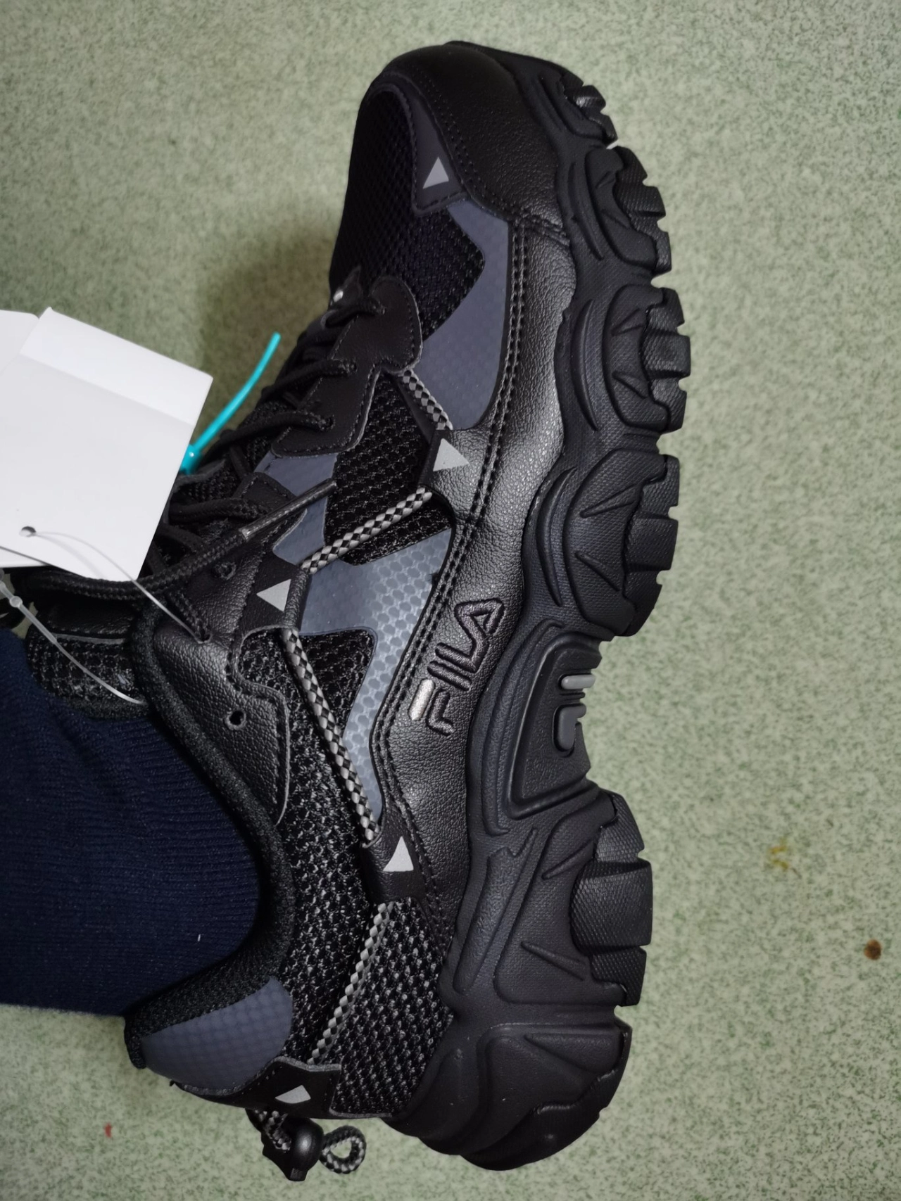 custom review-FILA Бег MIXR Futro Mixr Устойчивый к истиранию Низкий Топ Повседневная Обувь Унисекс Черный Серый