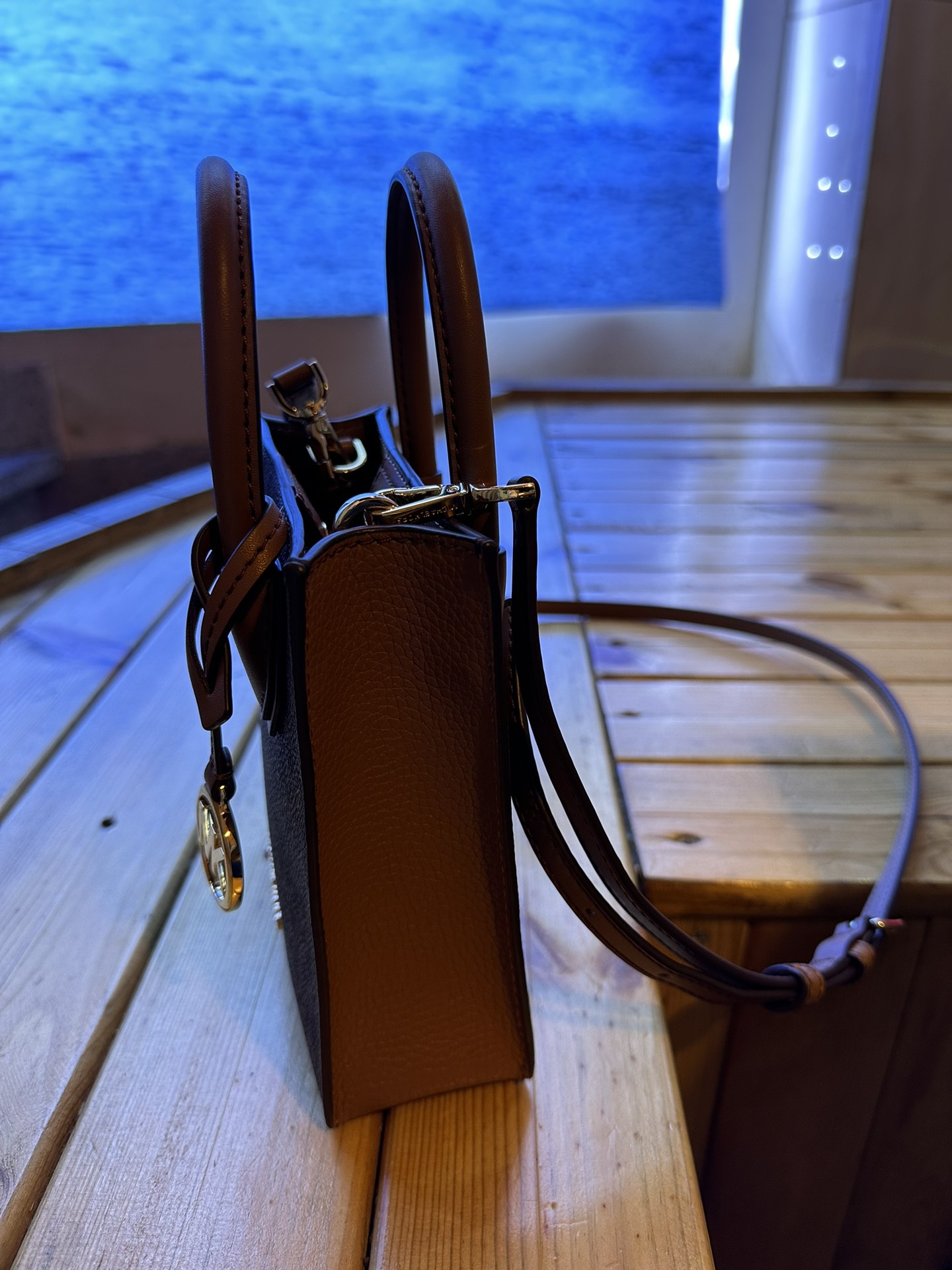 custom review-MICHAEL KORS Mercer Кожа Сумка Extra Mini Женская Желудево-Коричневая