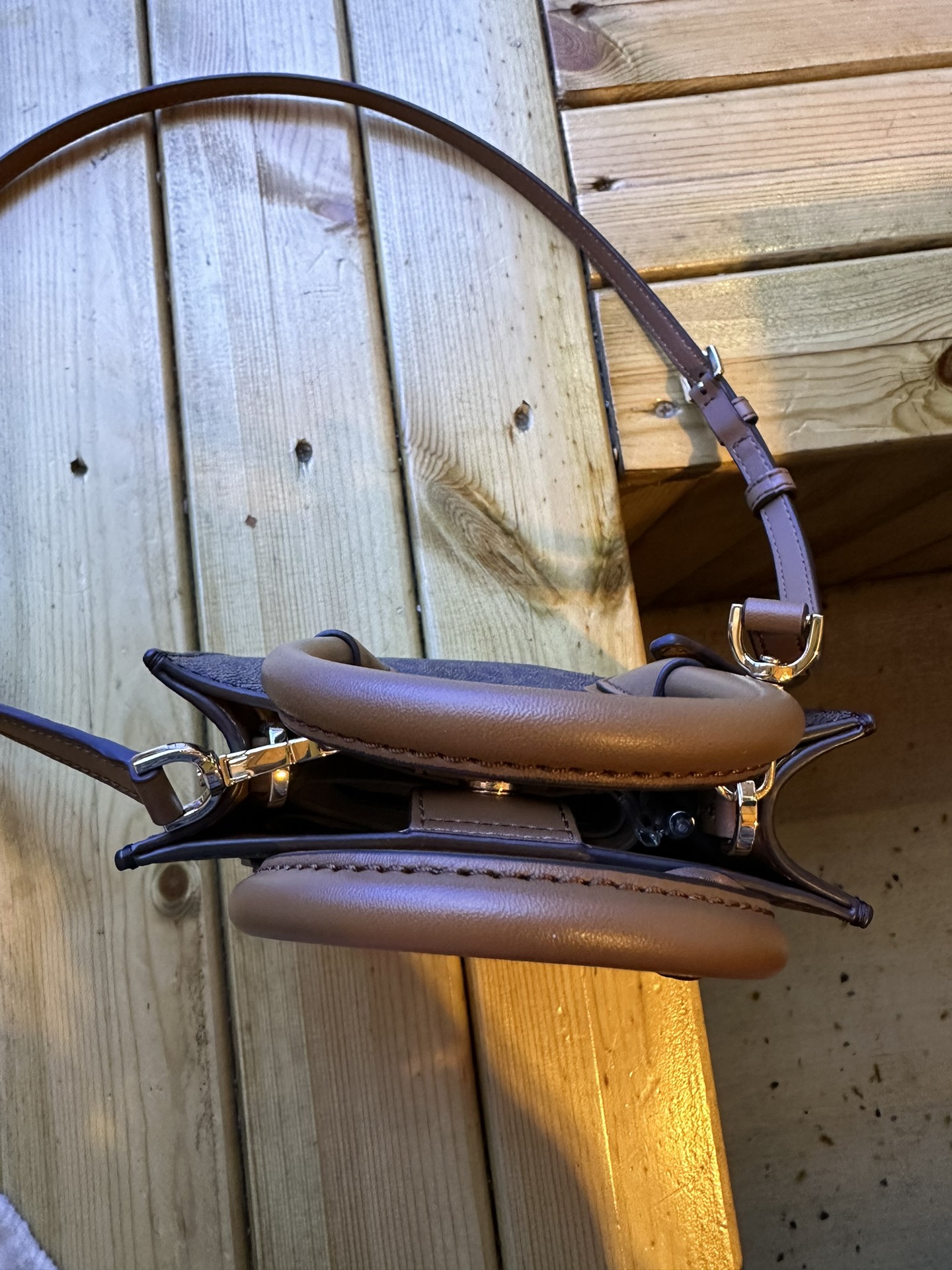 custom review-MICHAEL KORS Mercer Кожа Сумка Extra Mini Женская Желудево-Коричневая