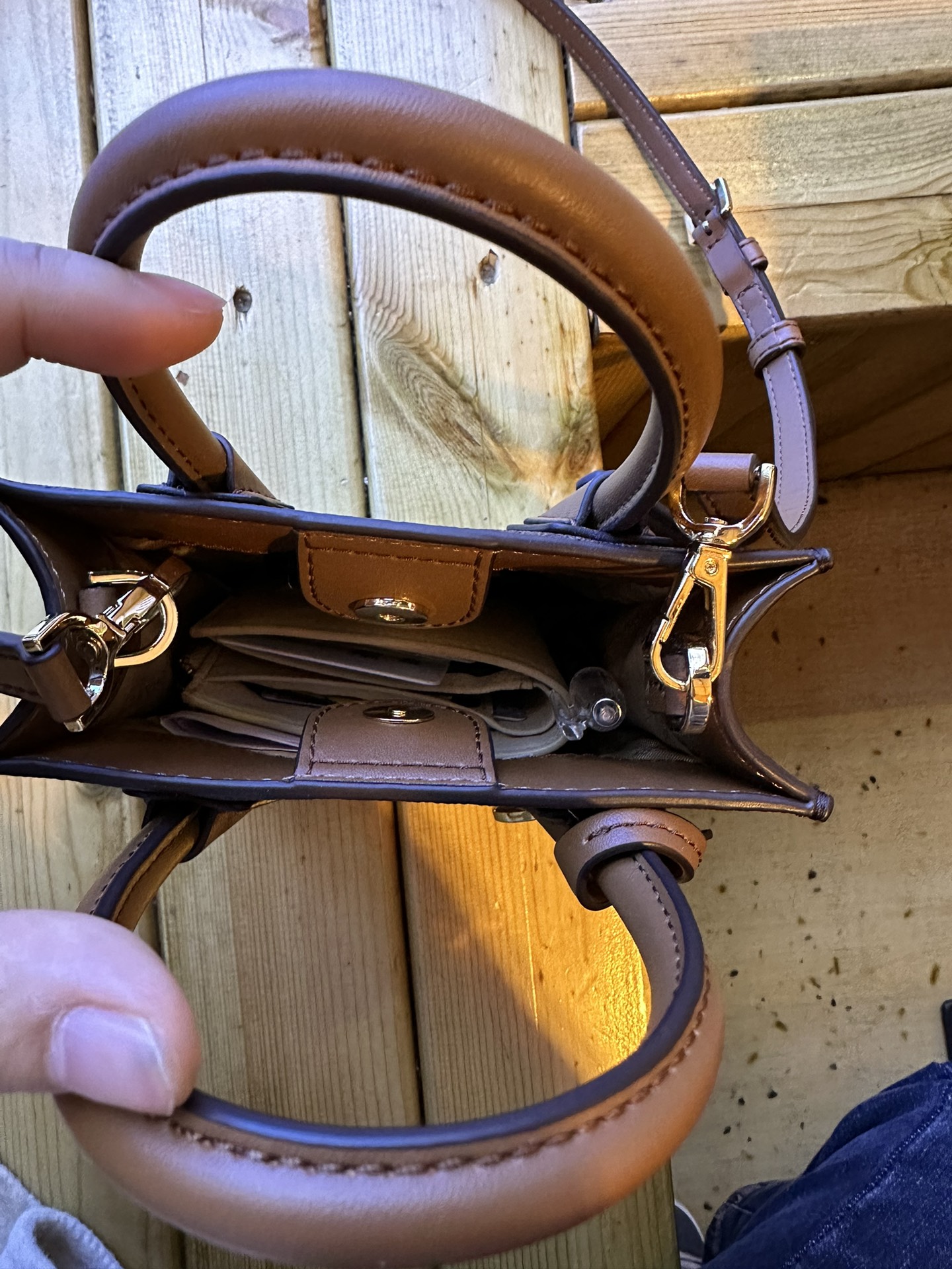 custom review-MICHAEL KORS Mercer Кожа Сумка Extra Mini Женская Желудево-Коричневая