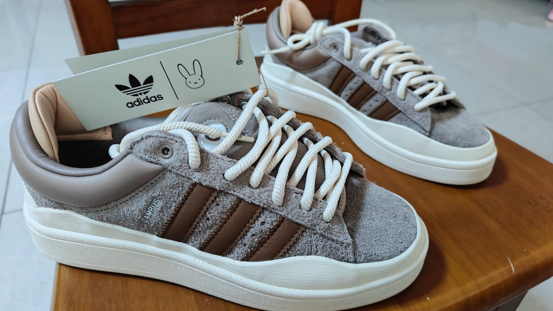 custom review-Adidas X Bad Bunnny Campus Lace up Sneakers