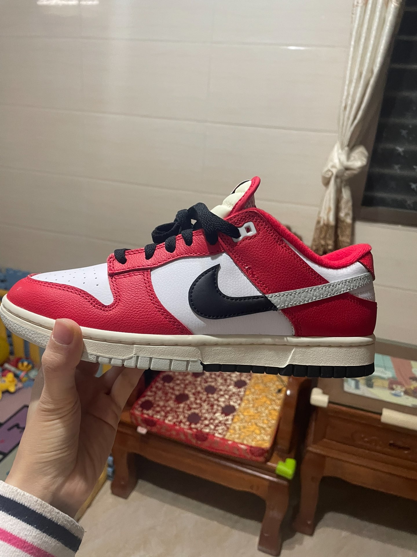 custom review-Nike Dunk Low Топ Скейтборд Кроссовки Мужские Красные Белые