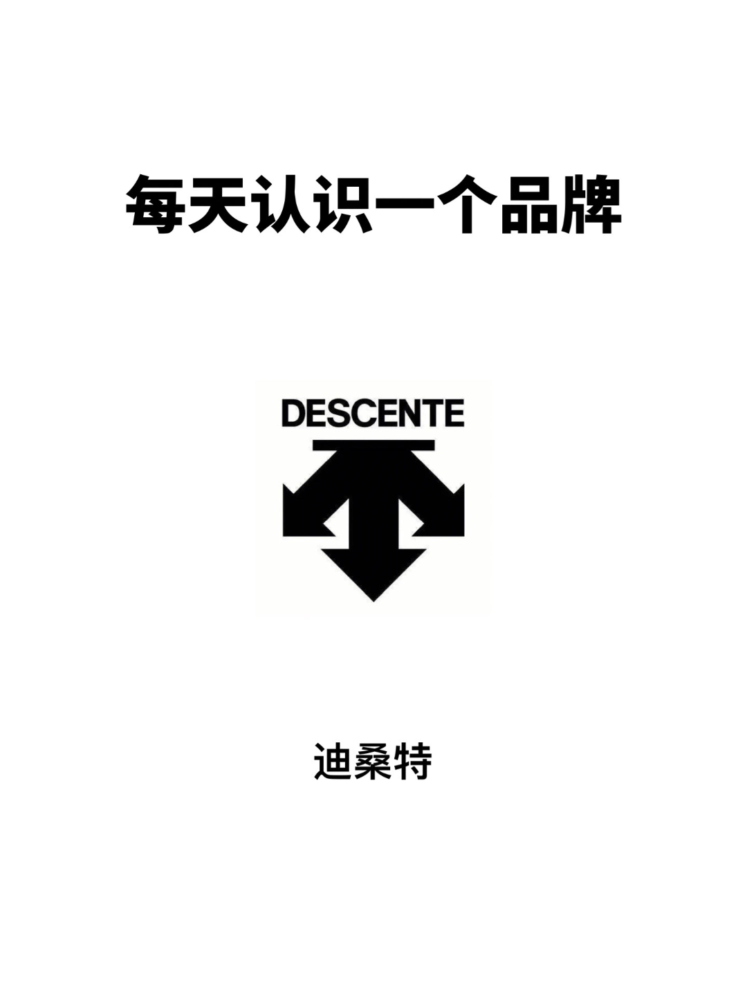 品牌名:迪桑特 descente
创办地:日本
创办时间:1935年
品牌标志:其