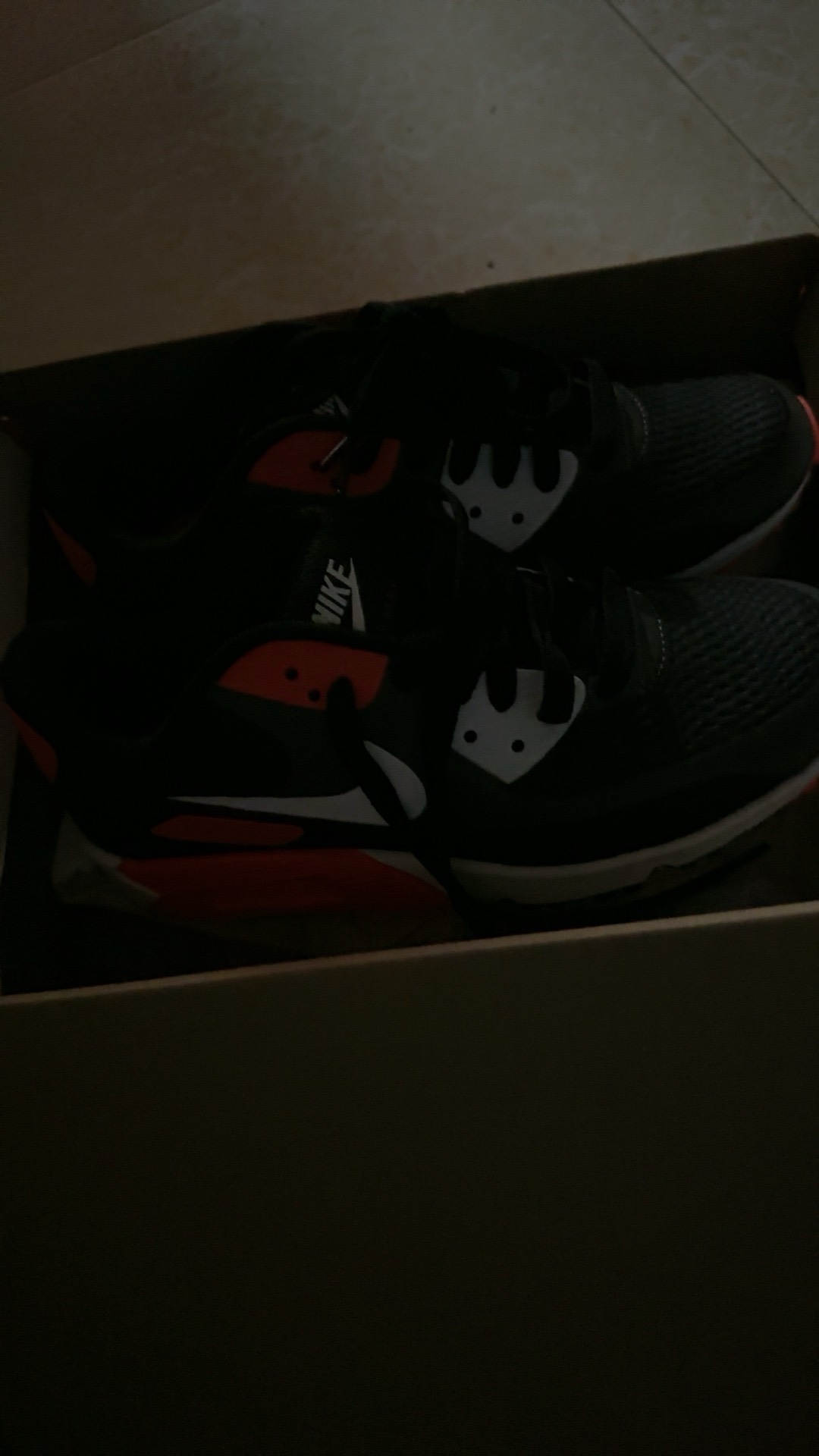 custom review-Nike Air Max 90 г Abrasion Resistant Низкий Топ Casual Унисекс Черный Красный