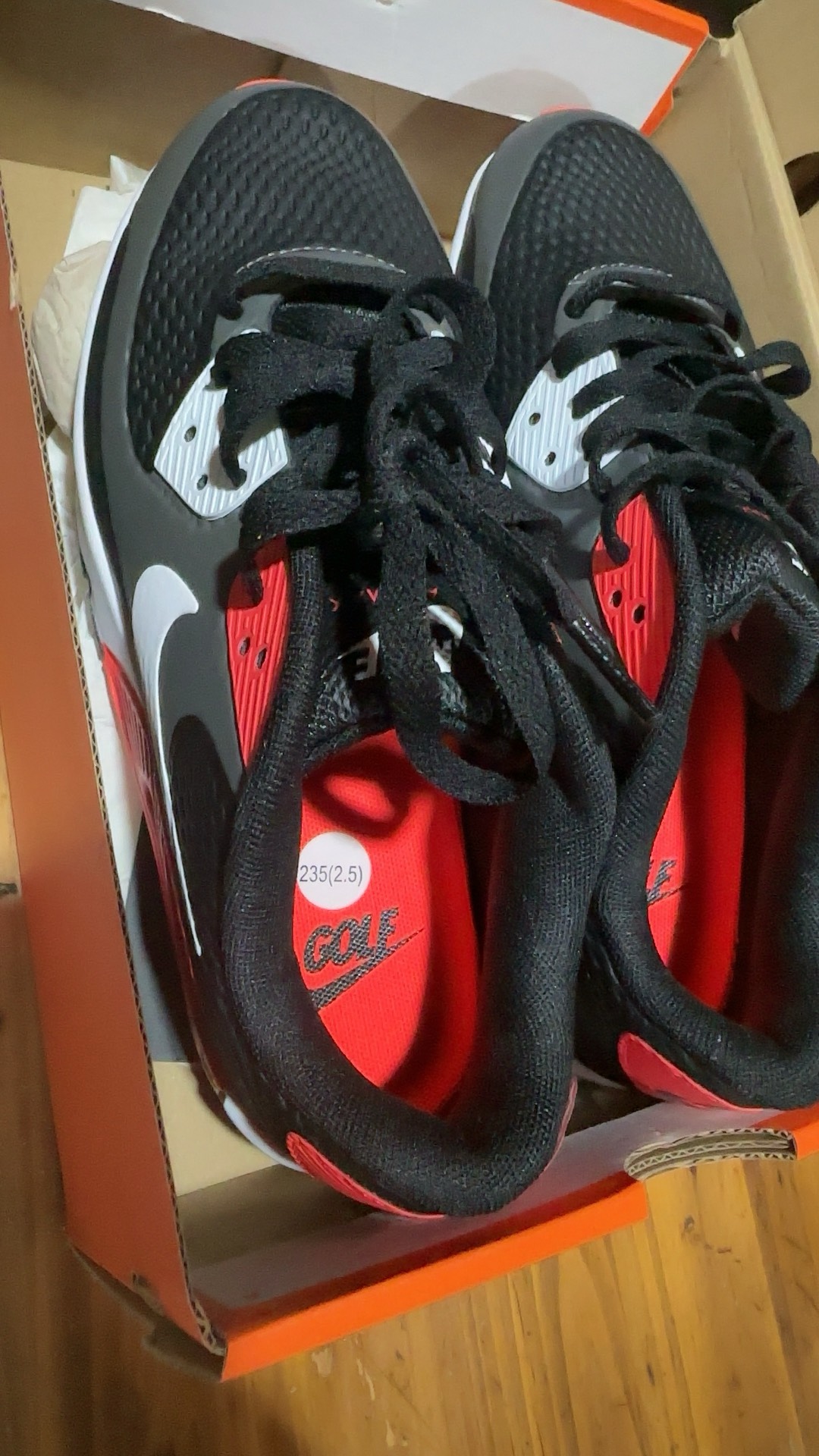 custom review-Nike Air Max 90 г Abrasion Resistant Низкий Топ Casual Унисекс Черный Красный