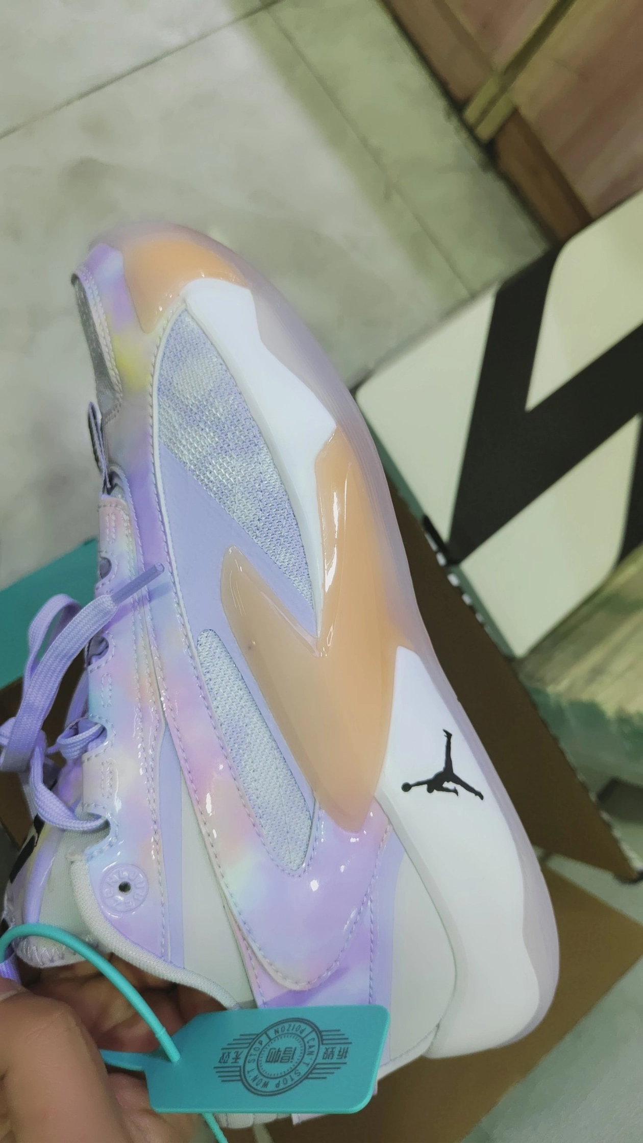 custom review-Джордан Luka 2 Nebula Дончич 2 Устойчивый к истиранию Дышащие Низкие Баскетбольные Кроссовки Унисекс Белый Фиолетовый Азиатская Версия