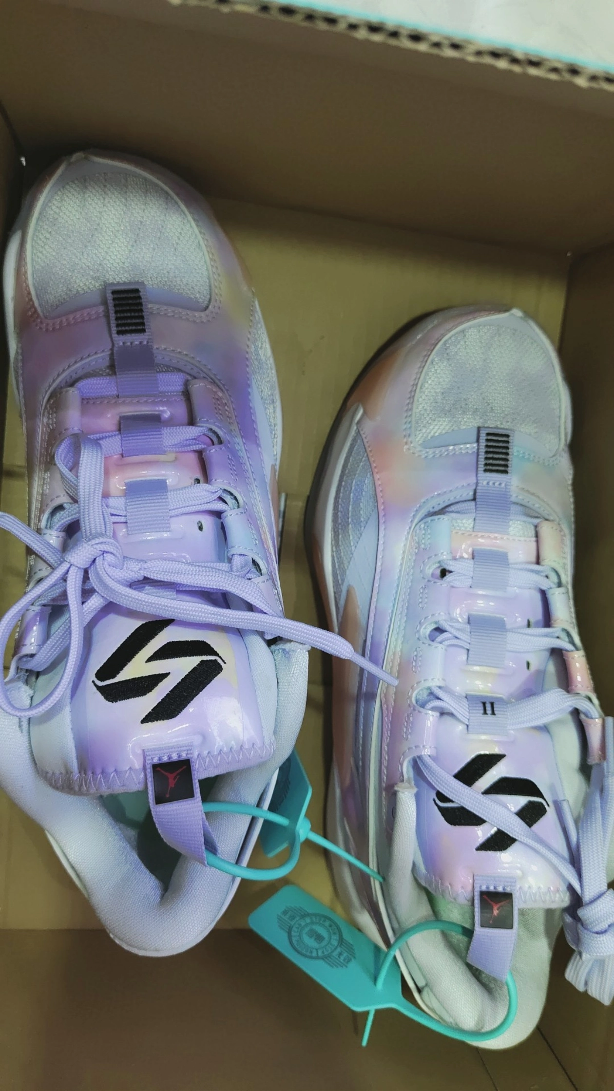 custom review-Джордан Luka 2 Nebula Дончич 2 Устойчивый к истиранию Дышащие Низкие Баскетбольные Кроссовки Унисекс Белый Фиолетовый Азиатская Версия