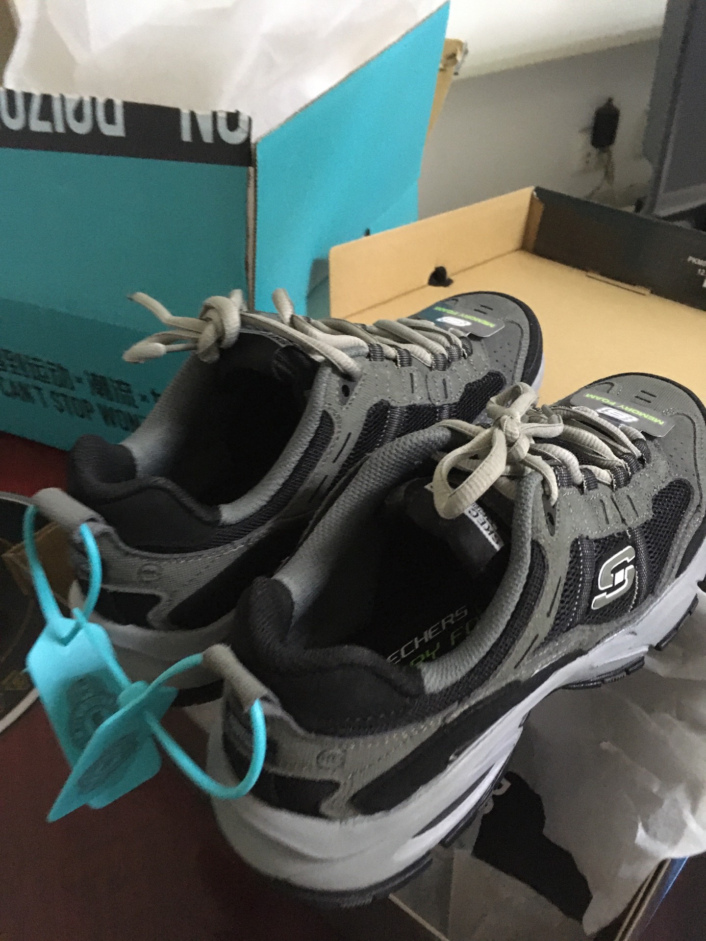 custom review-Skechers Vigor 2,0 Устойчивый к истиранию Низкий Топ Повседневная обувь Мужская Угольный Черный