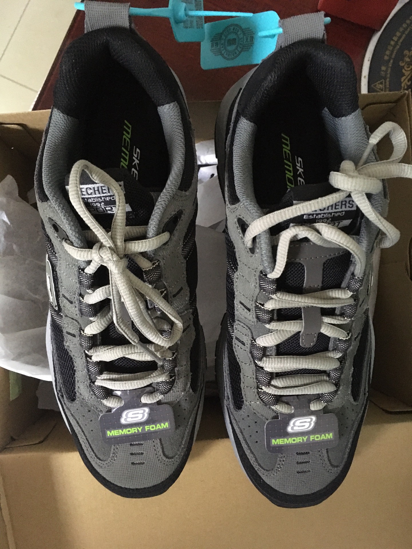 custom review-Skechers Vigor 2,0 Устойчивый к истиранию Низкий Топ Повседневная обувь Мужская Угольный Черный