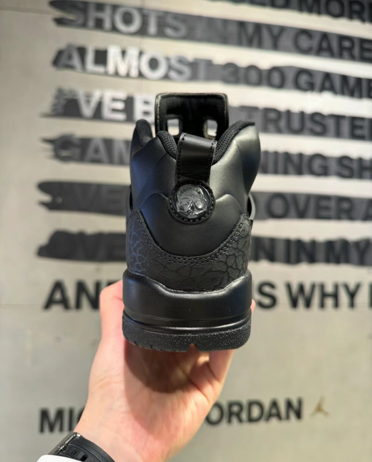 custom review-JORDAN Spizike Детская баскетбольная обувь MID Топ Черный Унисекс