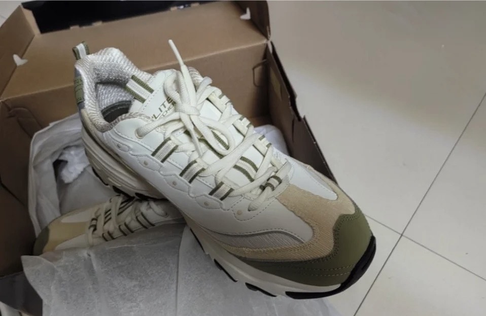 custom review-Skechers D'LITES 1,0 Амортизация Рекомендуемый рост Увеличение Низкий Топ Толстая подошва Кроссовки Мужские Белый Зеленый